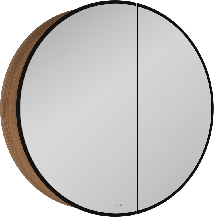 Sogno Specchio Contenitore Nero-Noce 62 cm  