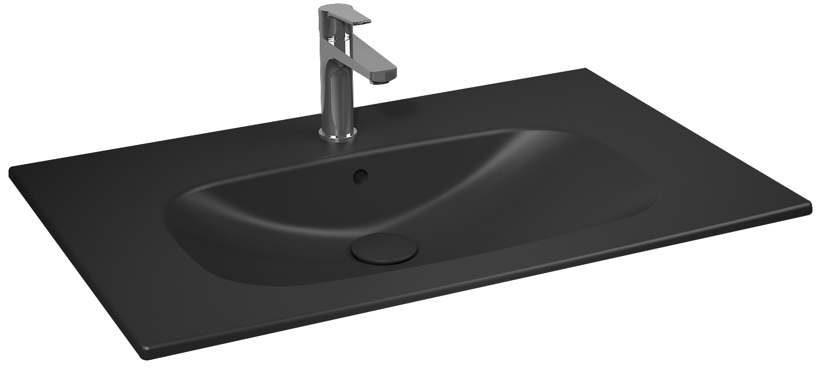 Infinity Flat Lavabo 81 cm Nero