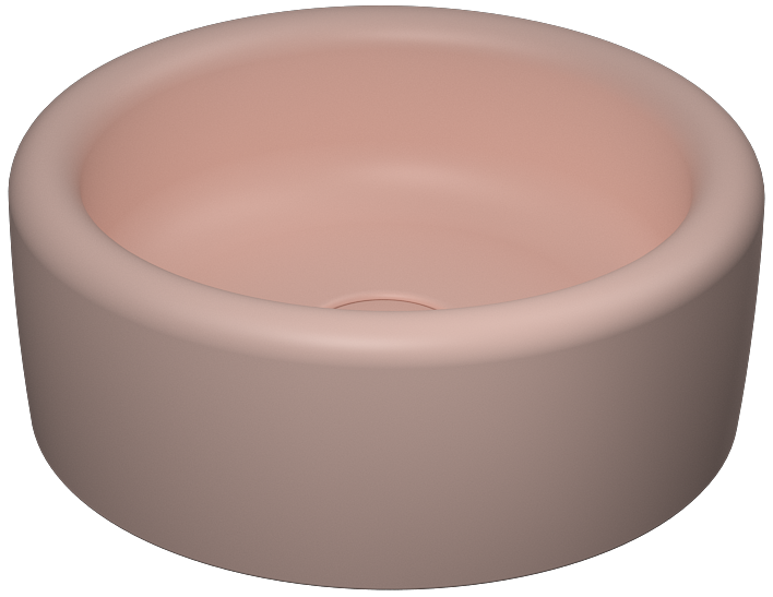 Curvo Lavabo da Appoggio 42 cm Salmone