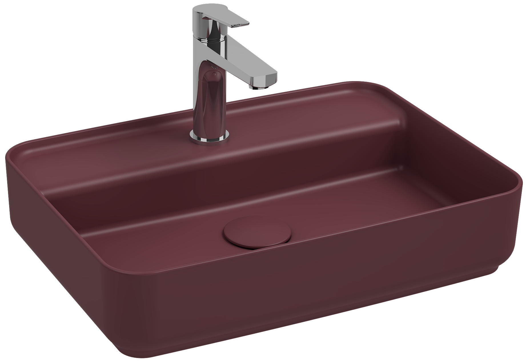 Infinity Lavabo da Appoggio 55cm Bordeaux Rustico