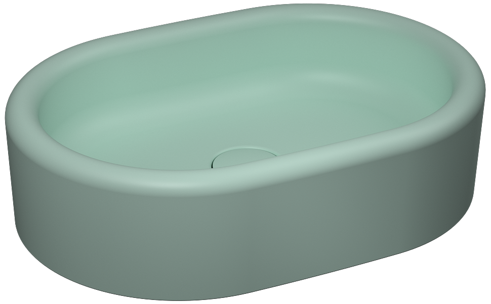 Curvo Lavabo da Appoggio 60 cm Menta