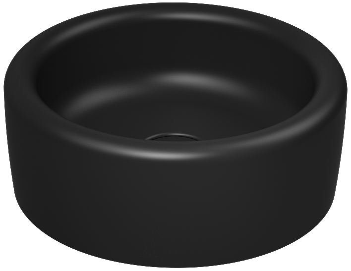 Curvo Lavabo da Appoggio 42 cm Nero