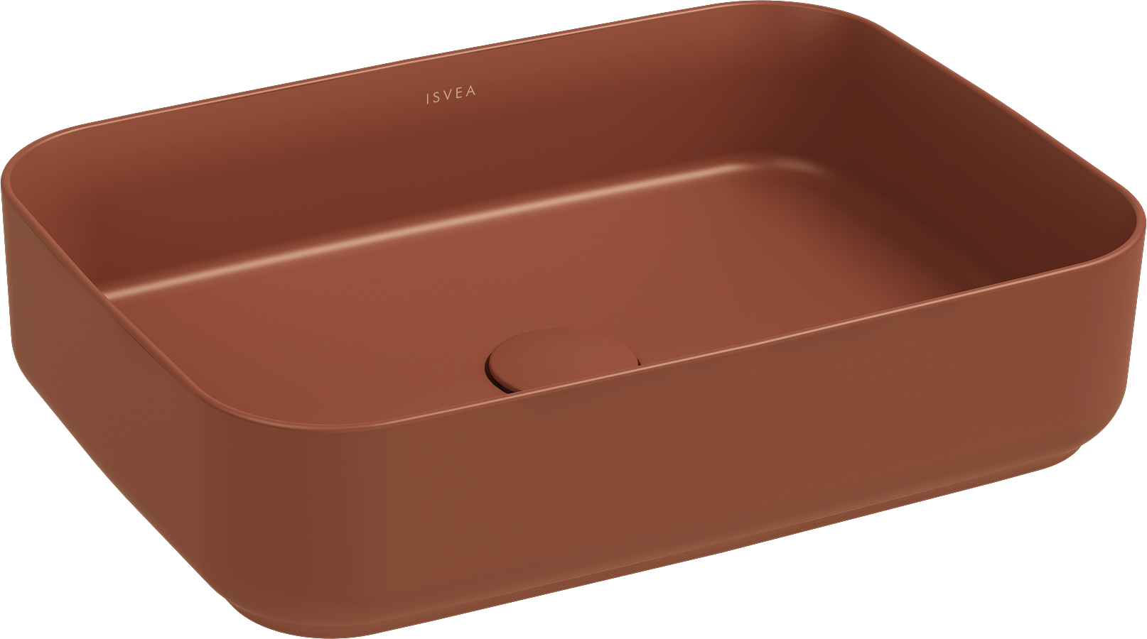 Infinity Lavabo da Appoggio 50 cm Terracotta