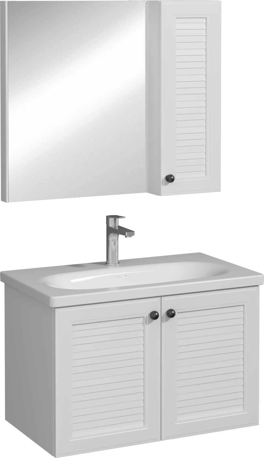 Mergo Unità Lavabo Bianco 80 cm 