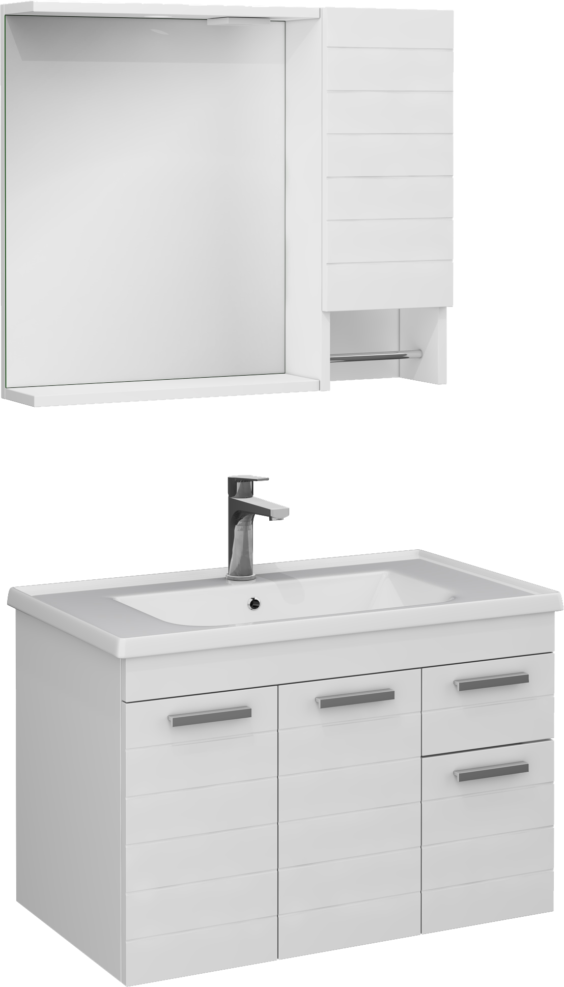 Platon Unità Lavabo Bianco 80 cm 