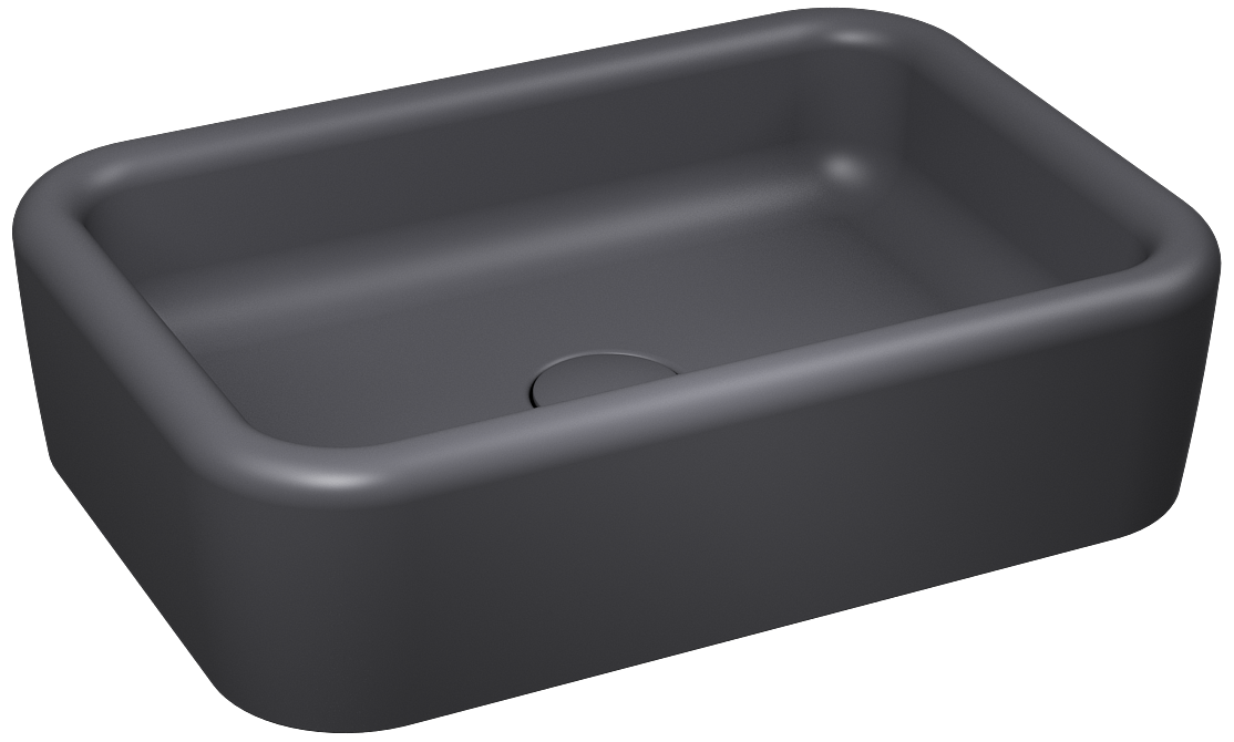 Curvo Lavabo da Appoggio 60cm Antracite
