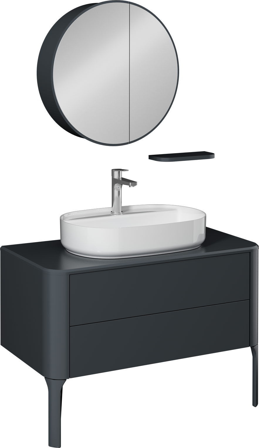 Sogno Unità Lavabo Antracite 100 cm 