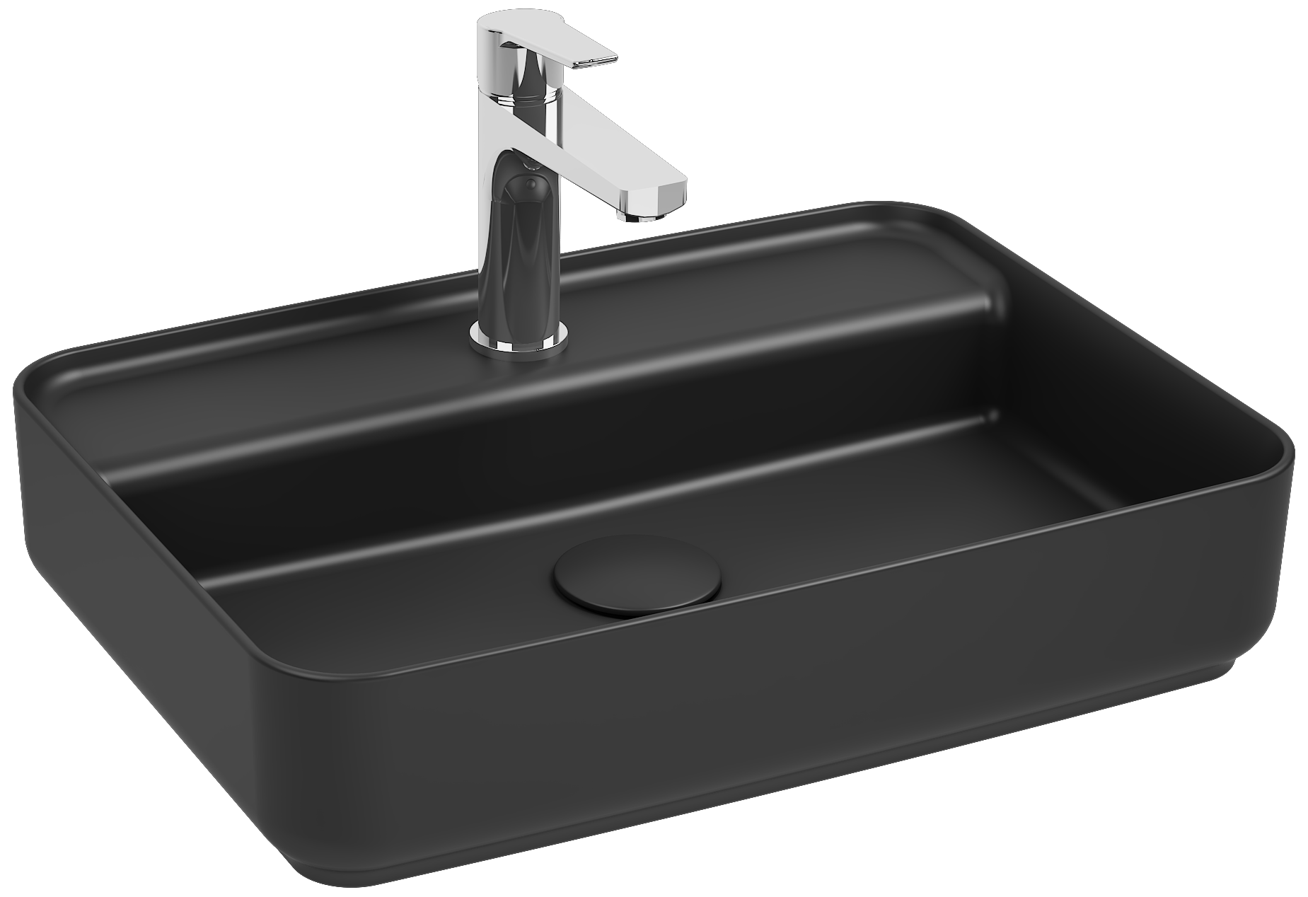 Infinity Lavabo da Appoggio 55 cm- Nero