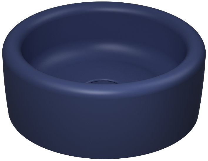 Curvo Lavabo da Appoggio 42 cm Blu Isvea