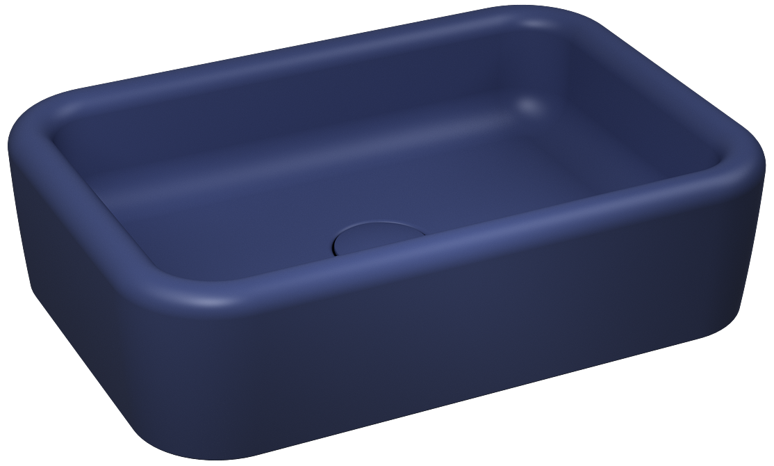 Curvo Lavabo da Appoggio 60cm Blu Isvea