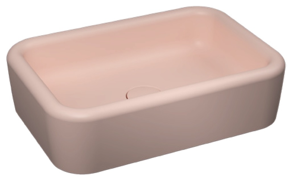 Curvo Lavabo da Appoggio 60cm Salmone