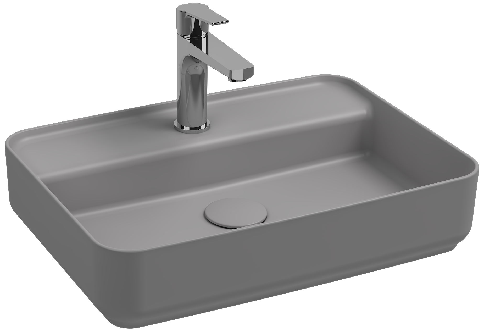 Infinity Lavabo da Appoggio 55 cm- Grigio Pietra