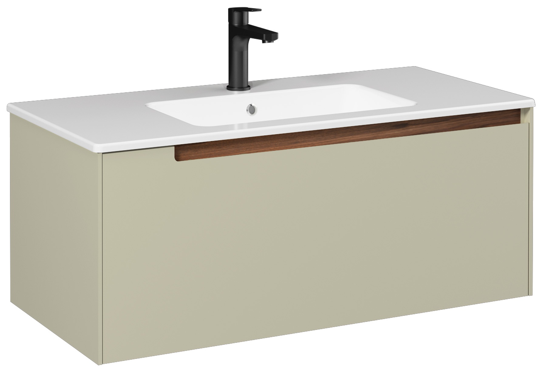 DANTE 100 cm Mobile Lavabo, Verde Chiaro (10SL50101 incluso)