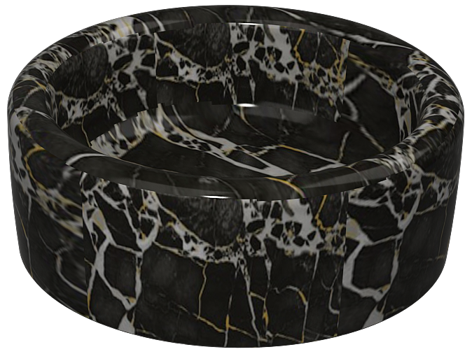 Curvo Lavabo 42 cm Marmo Nero