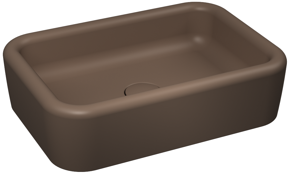 Curvo Lavabo da Appoggio 60cm Visone