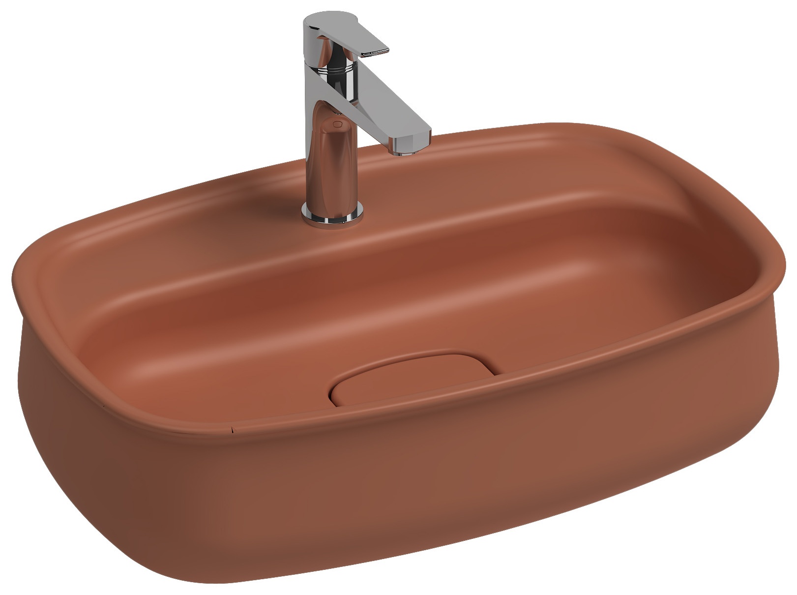 Fluido Lavabo da Appoggio 60 cm Terracotta