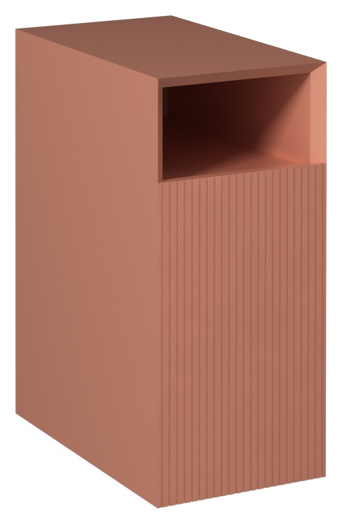 Infinity Mobile Basso Sospeso Profondo 30cm Sinistro Salmone Scuro