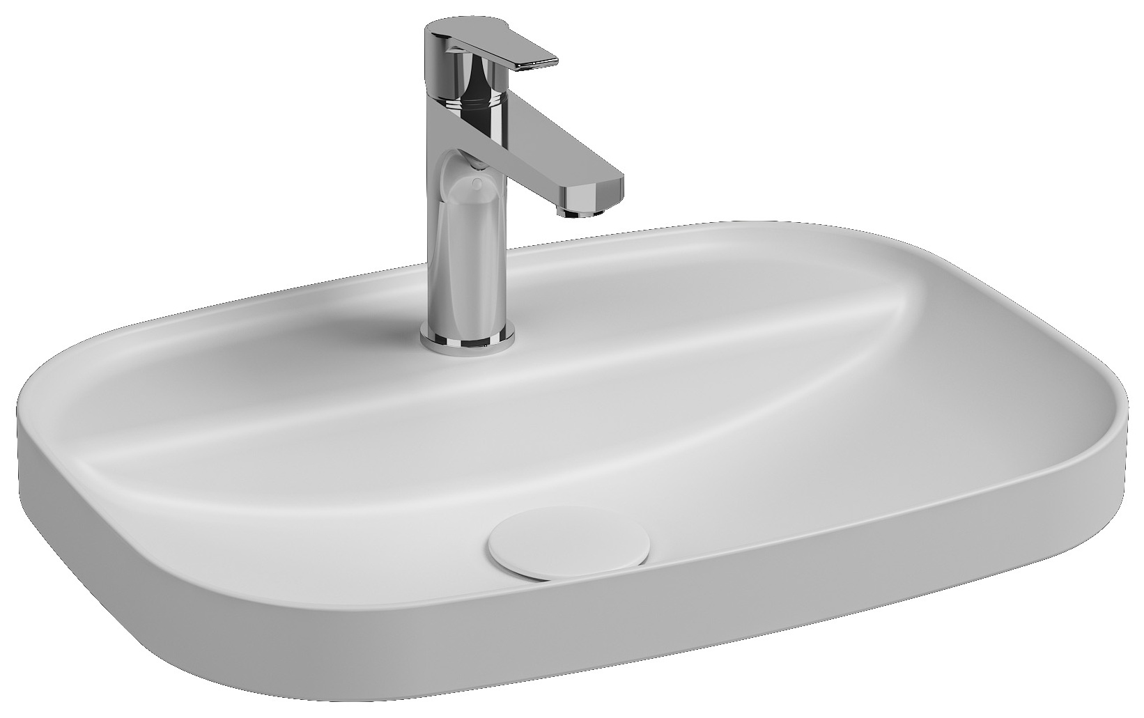 Infinity Inset Lavabo 55 cm Bianco Opaco