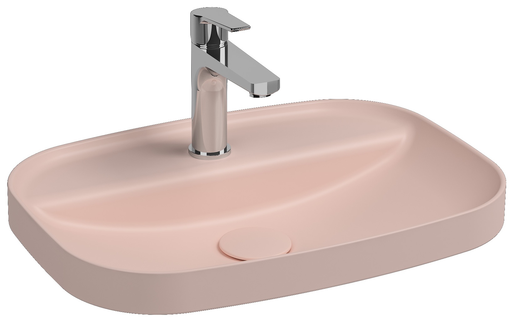 Infinity Inset Lavabo 55 cm Salmone