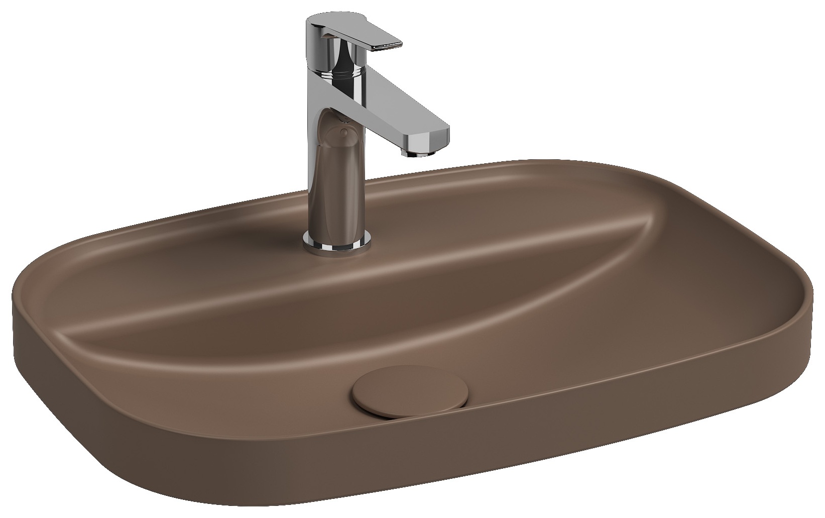 Infinity Inset Lavabo 55 cm Visone