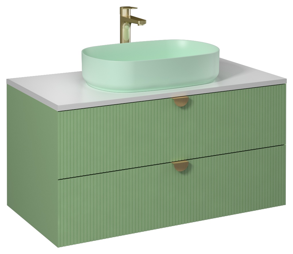Infinity Mobile Lavabo 100cm (10NF65055-2T incluso) Verde Pastello