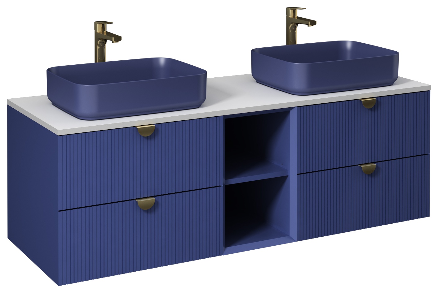 Infinity Mobile Lavabo 150cm (10NF65050-2Z x 2 Lavabo incluso) Blu Notte