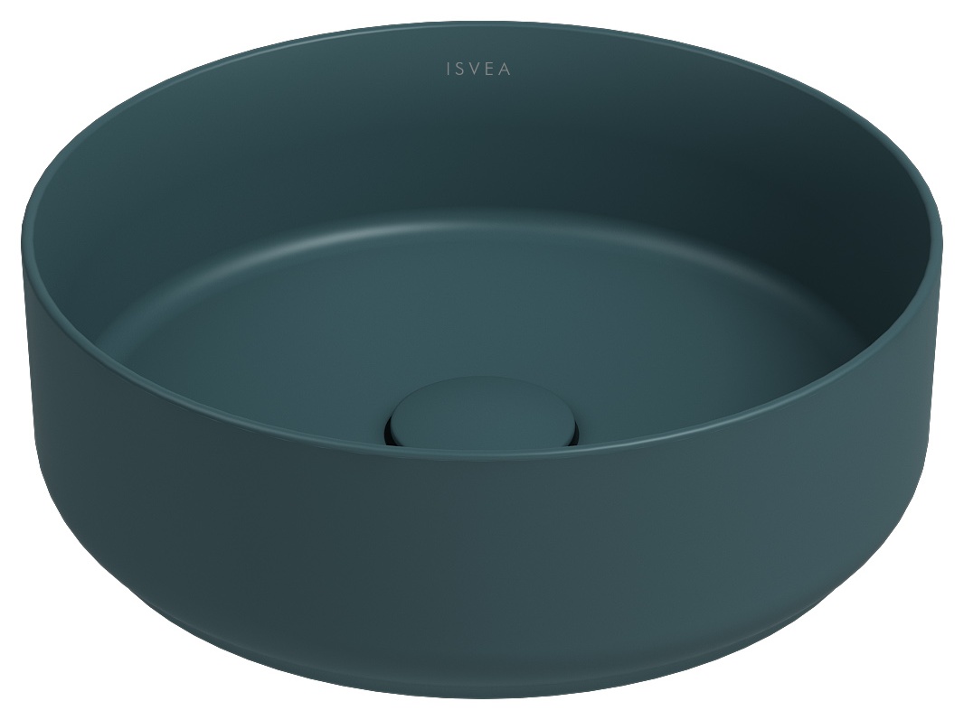 Infinity Lavabo da Appoggio 36 cm Verde Petrolio