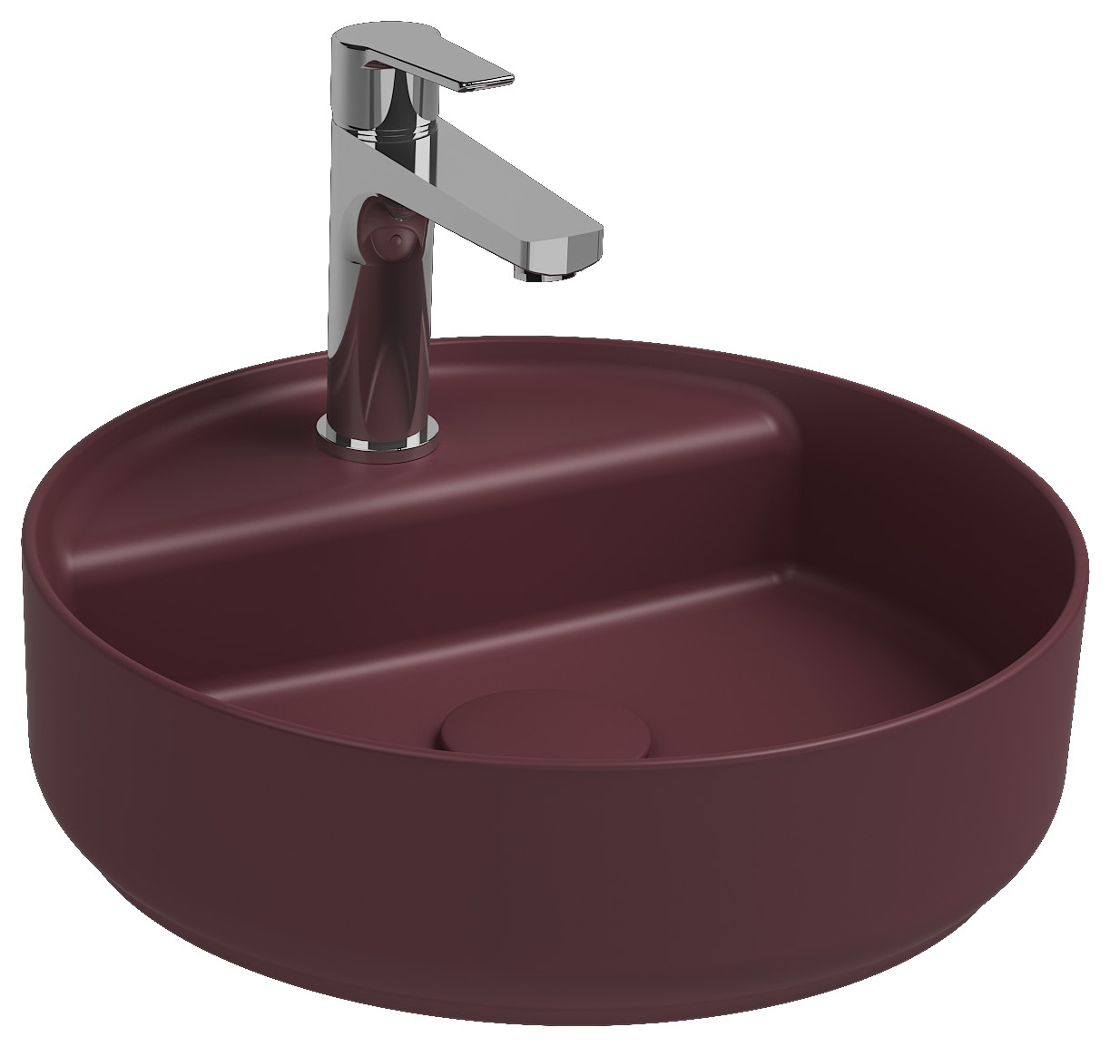 Infinity Lavabo da Appoggio 42 cm Bordeaux Rustico