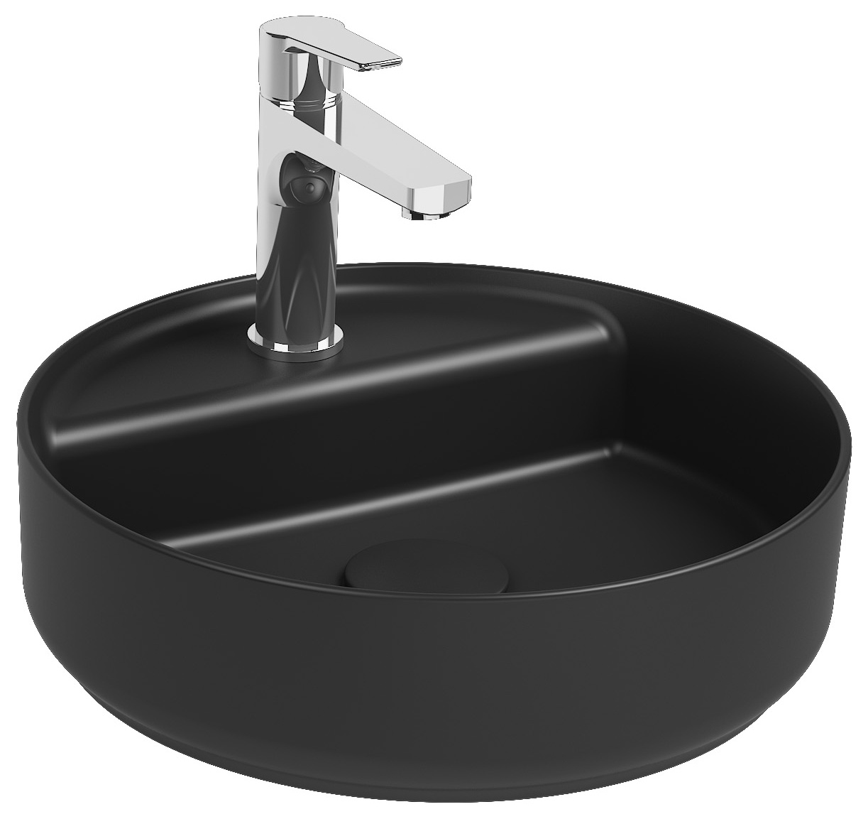 Infinity Lavabo da Appoggio 42 cm Nero