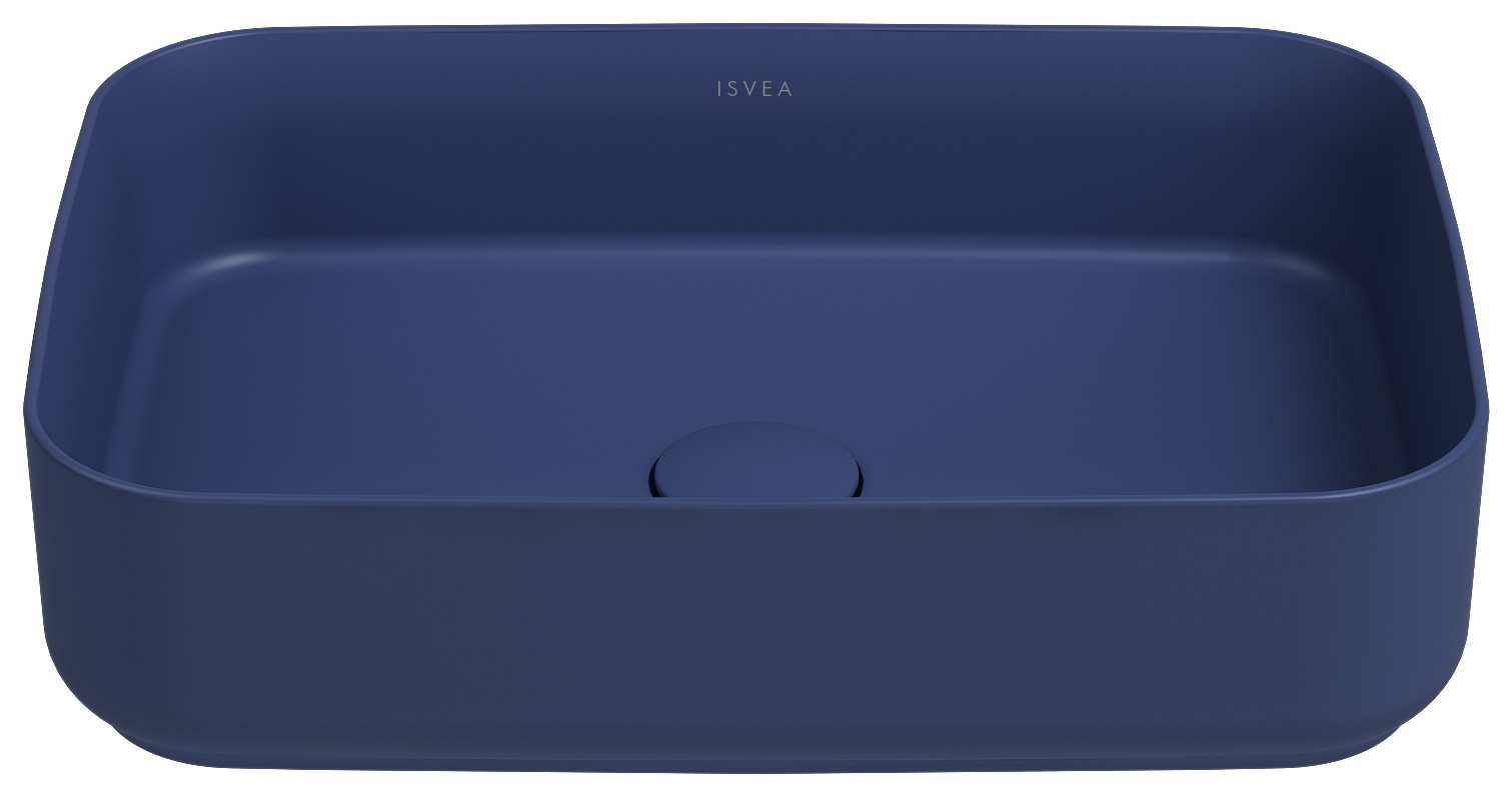 Infinity Lavabo da Appoggio 50 cm Blu Isvea