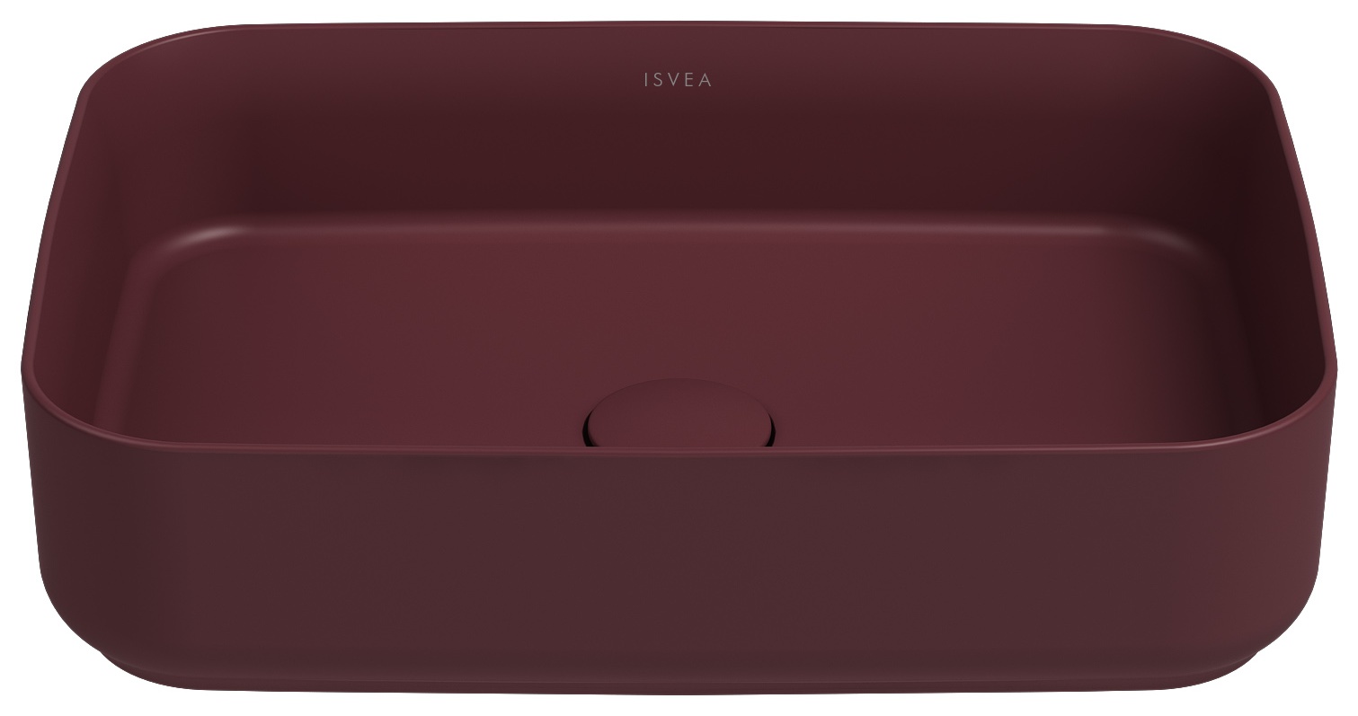 Infinity Lavabo da Appoggio 50 cm Bordeaux Rustico