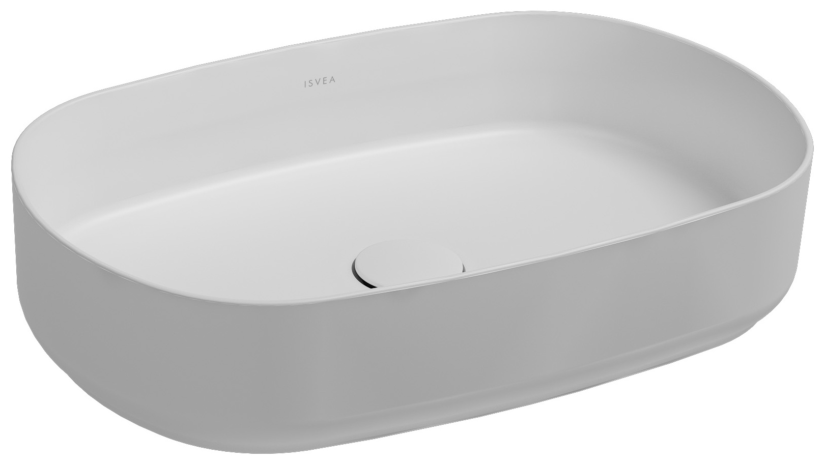 Infinity Lavabo da Appoggio 55 cm Bianco Opaco