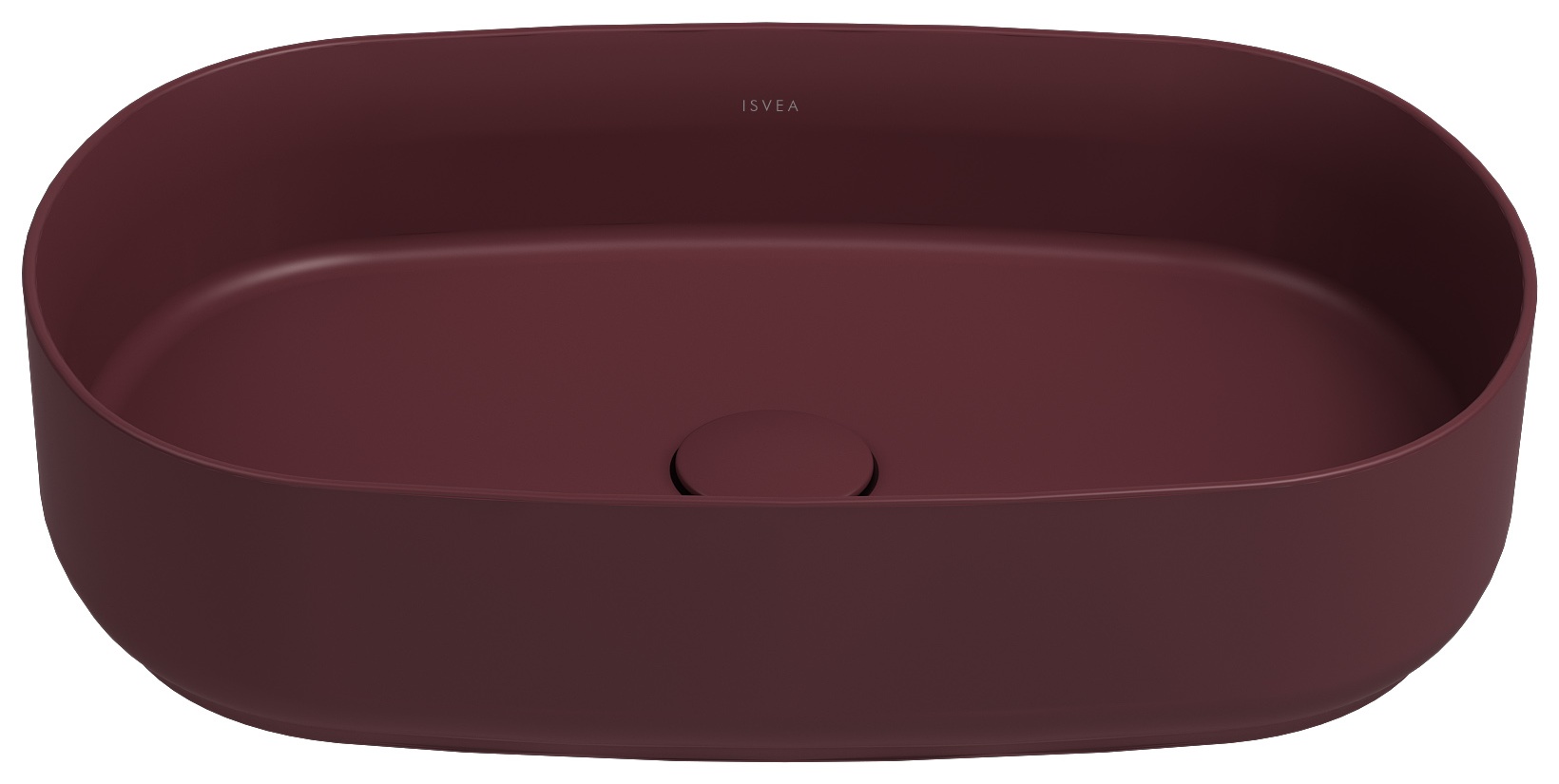 Infinity Lavabo da Appoggio 55 cm Bordeaux Rustico