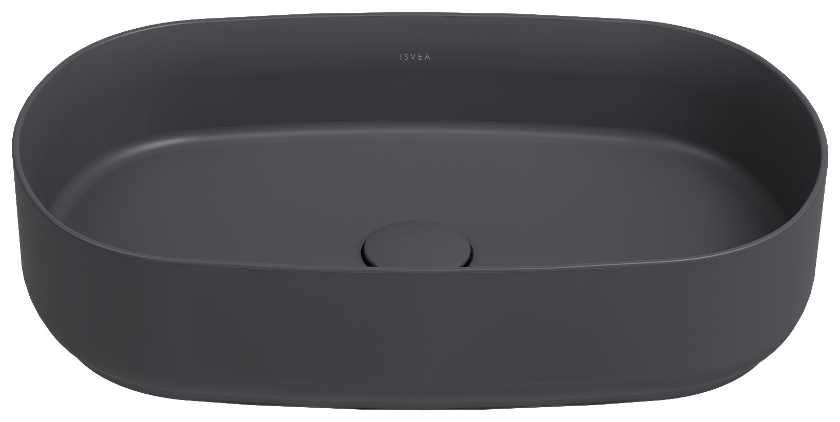 Infinity Lavabo da Appoggio 55 cm Nero