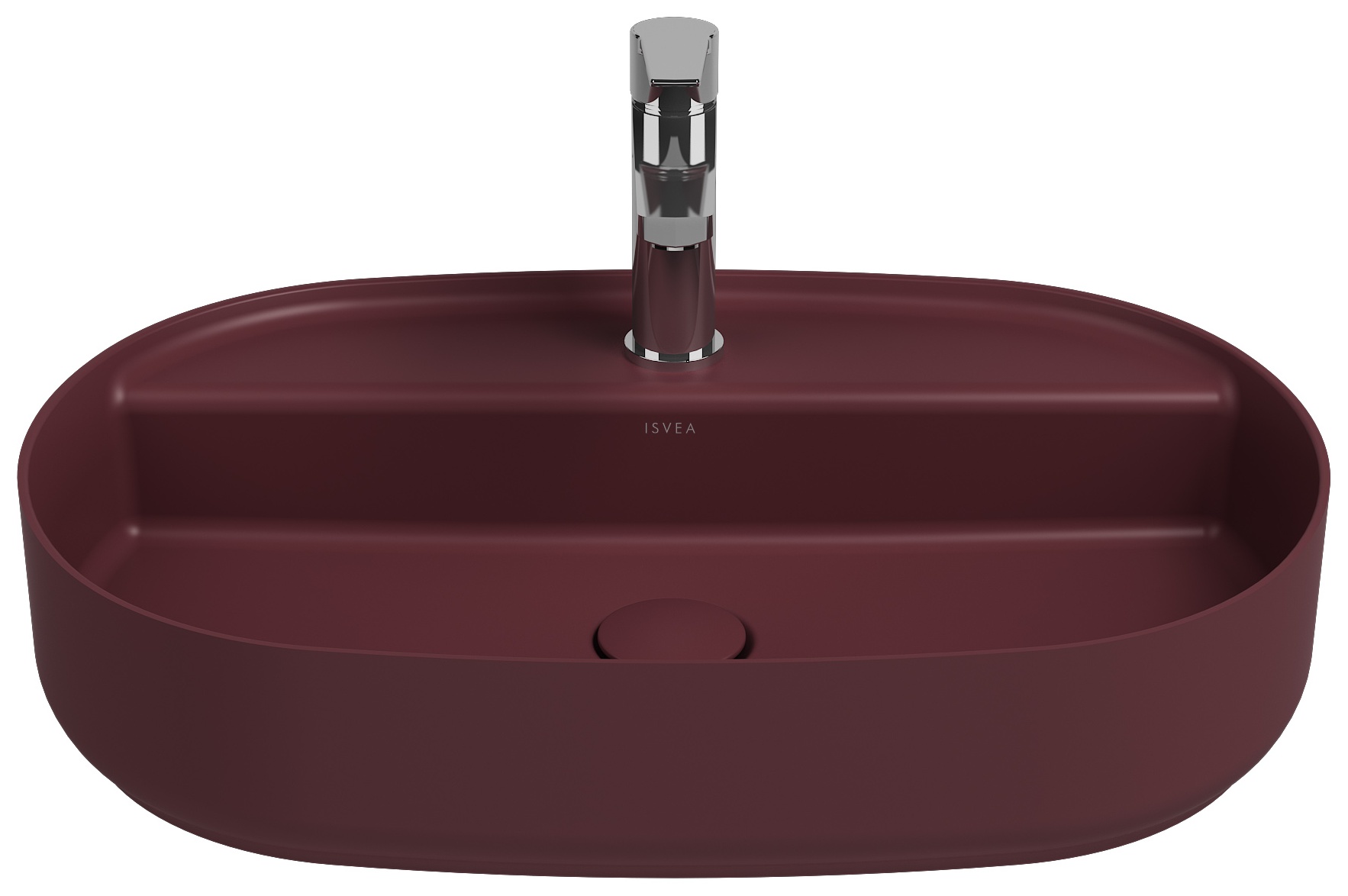 Infinity Lavabo da Appoggio 60 cm Bordeaux Rustico
