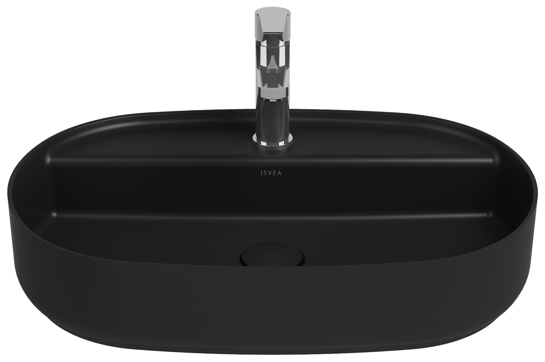 Infinity Lavabo da Appoggio 60 cm Nero