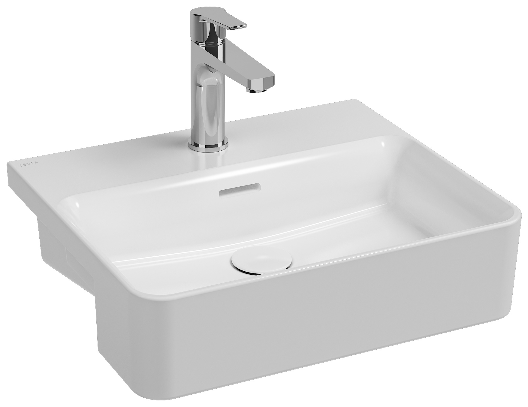 Infinity Lavabo Semi-Appoggio 50 cm Bianco