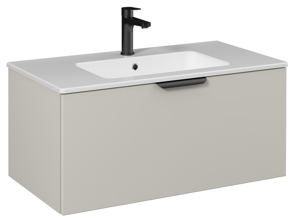 LIV Mobile Lavabo 90cm (10SL50091 incluso) Beige Chiaro Cassetto Singolo