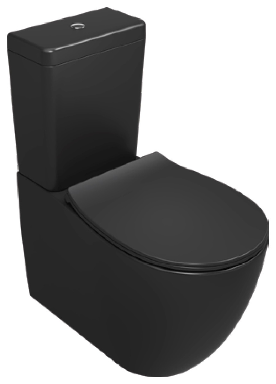 Sentimenti Due WC Filo Muro Nero - RIMLESS