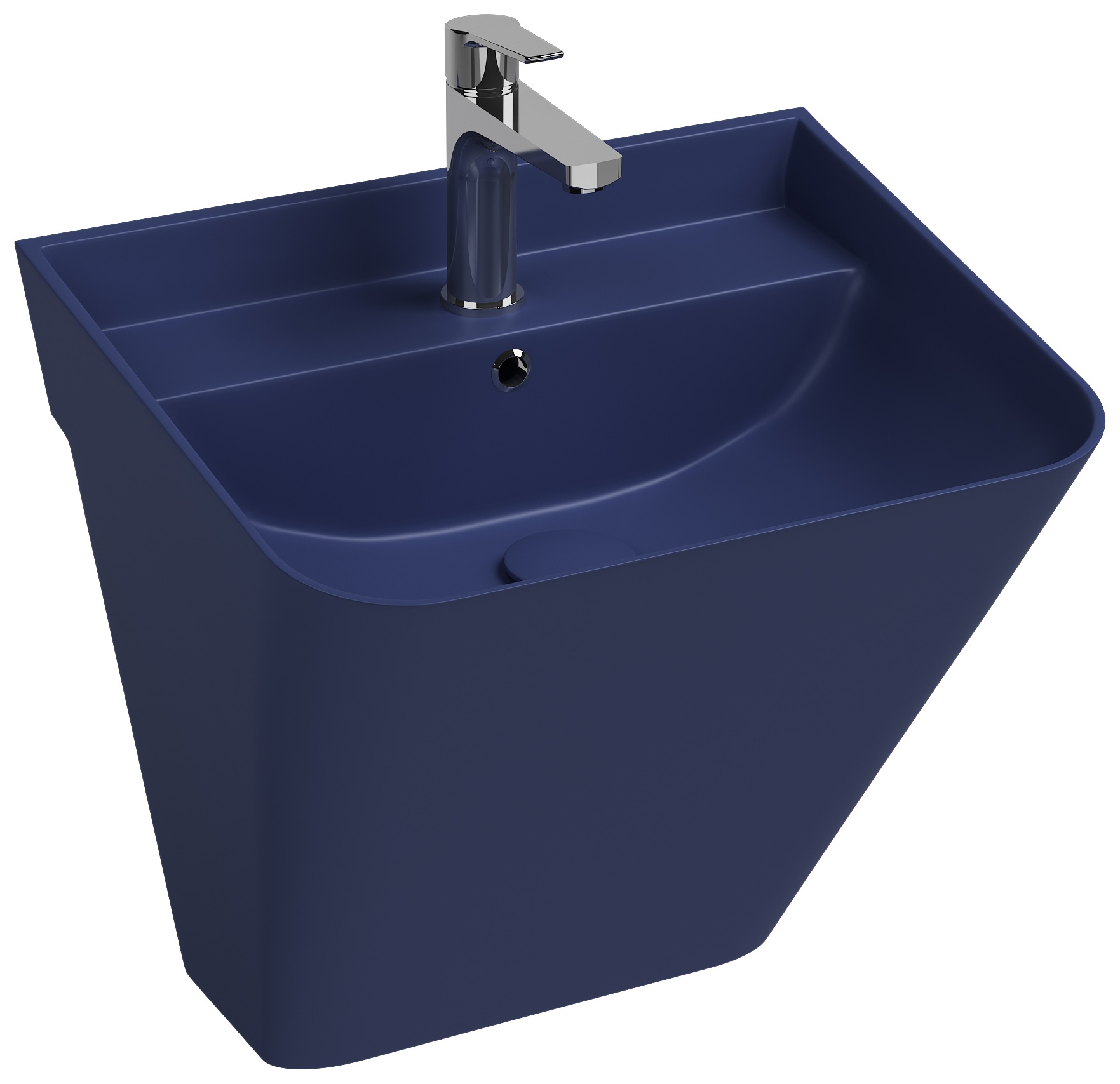 Sott Aqua Lavabo Monoblocco Sospeso 50 cm Blu Isvea