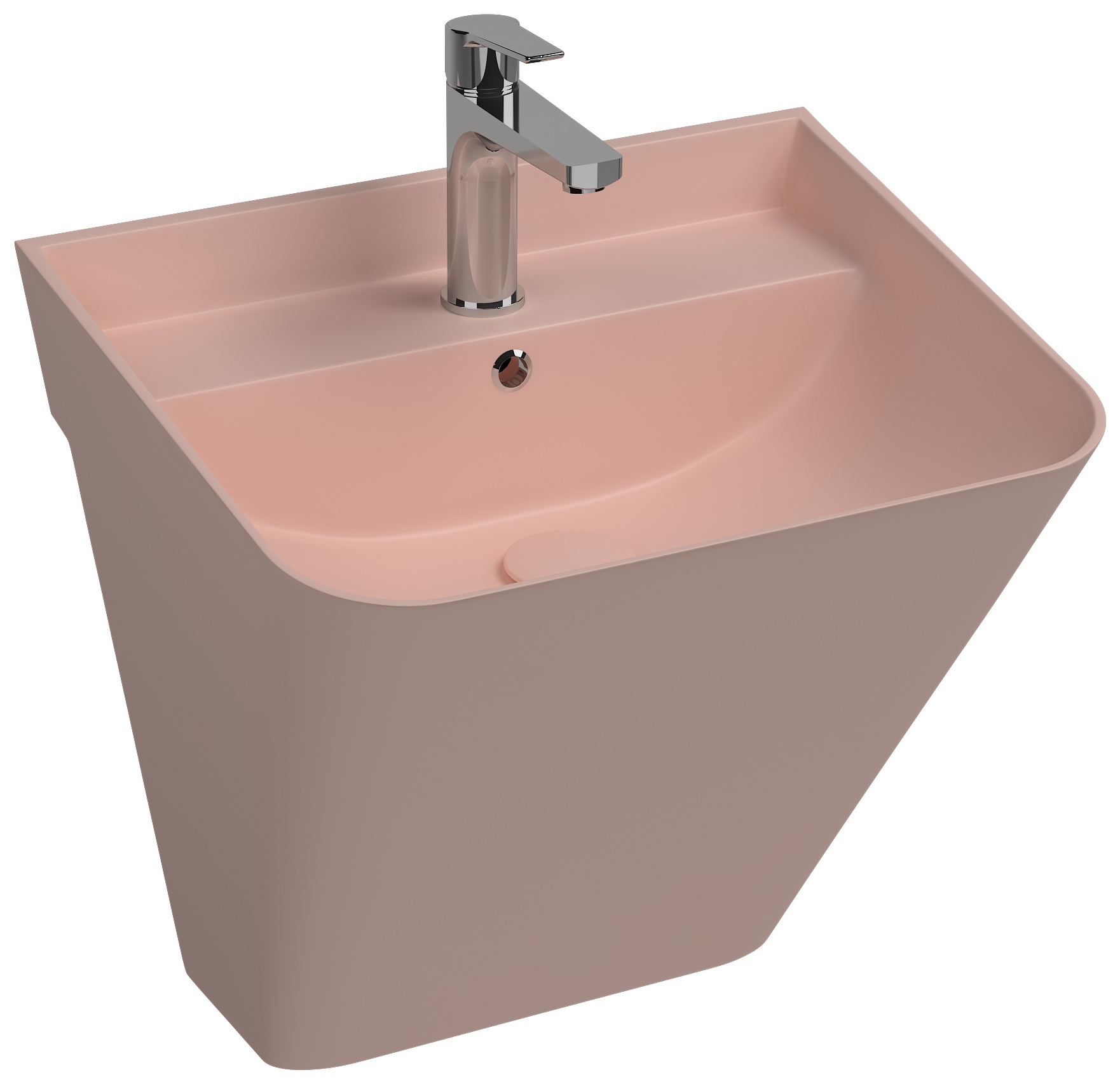 Sott Aqua Lavabo Monoblocco Sospeso 50 cm Salmone