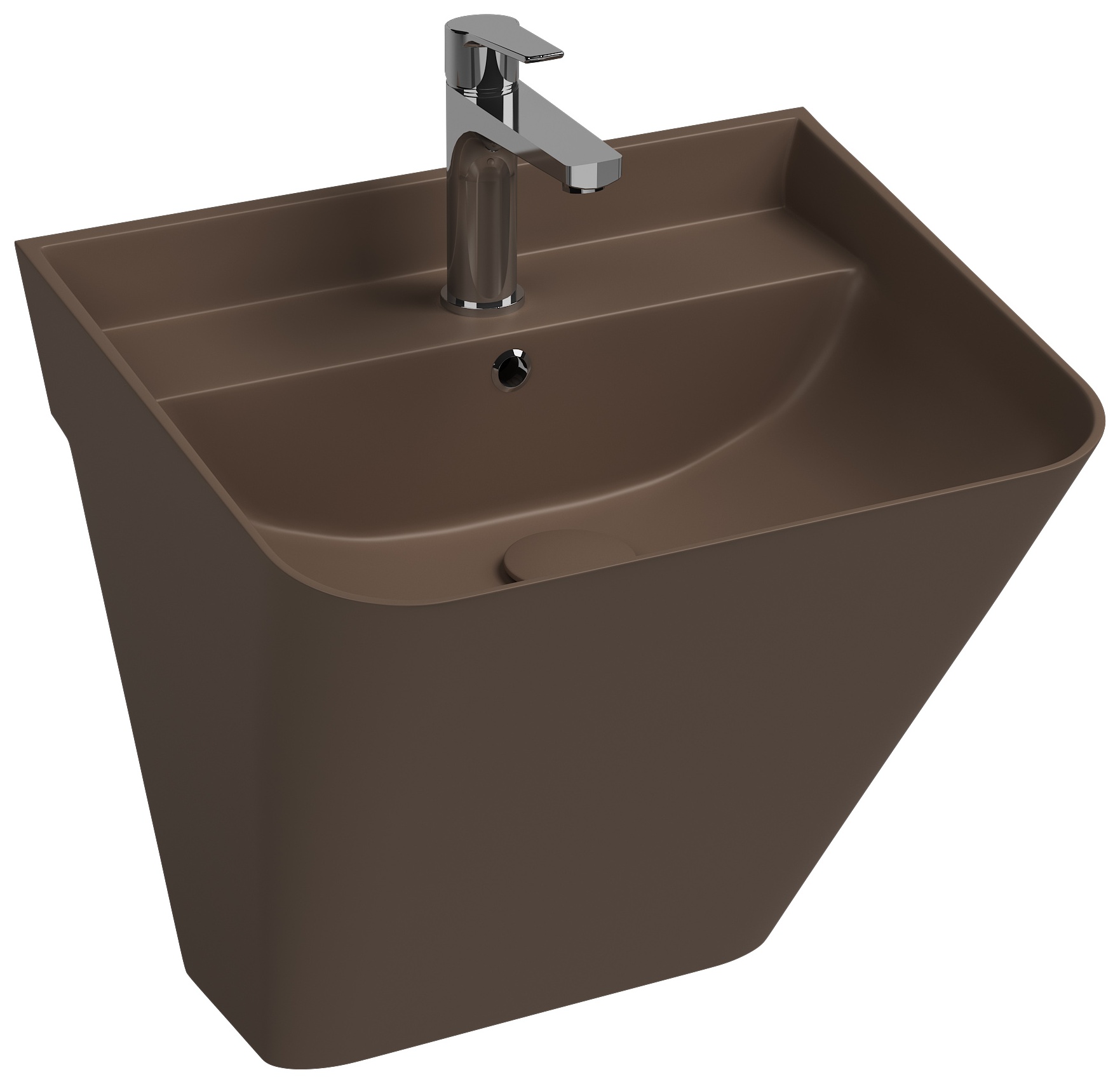 Sott Aqua Lavabo Monoblocco Sospeso 50 cm Visone