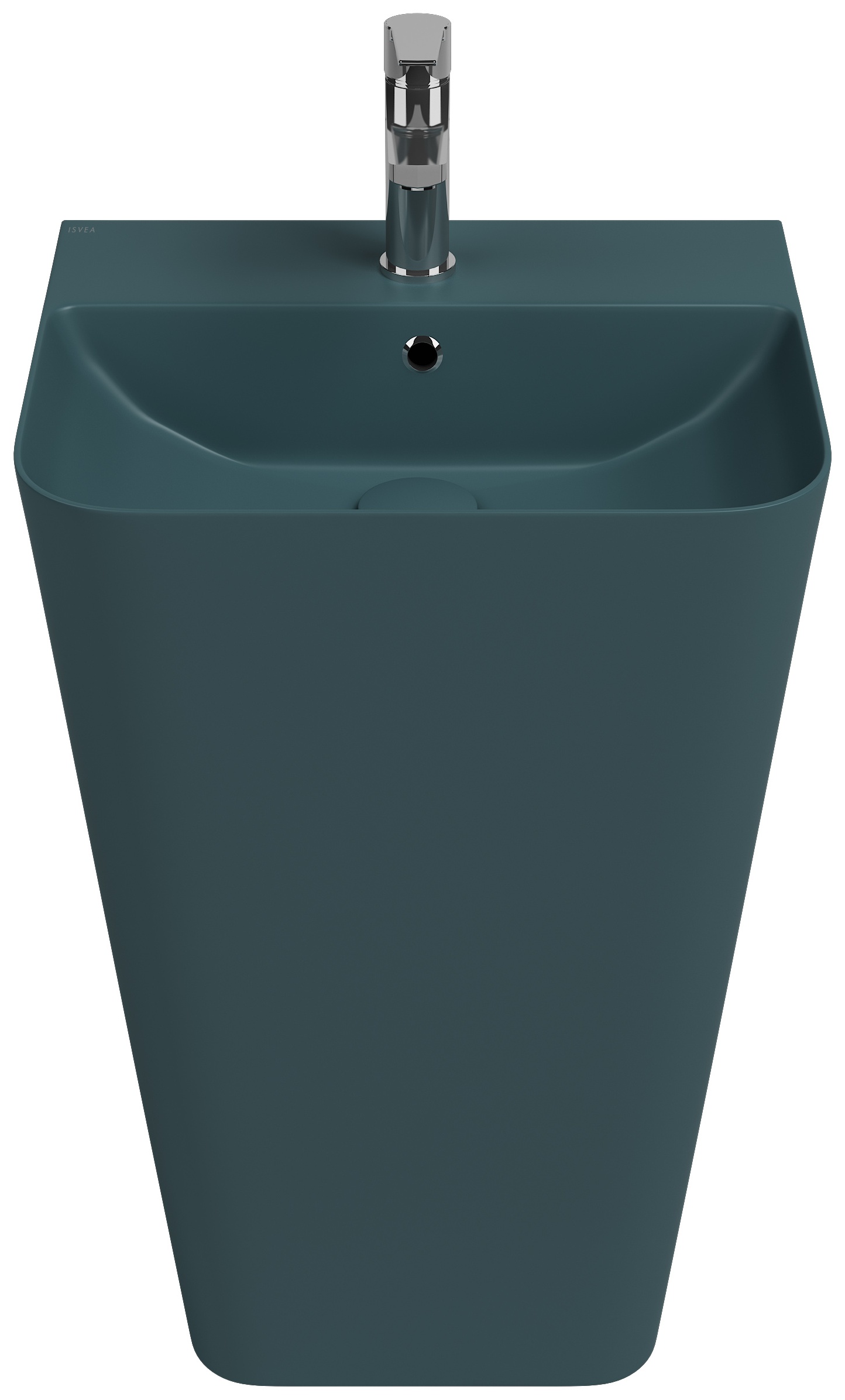 Sott Aqua Lavabo Monoblocco a Terra 50 cm Verde Petrolio