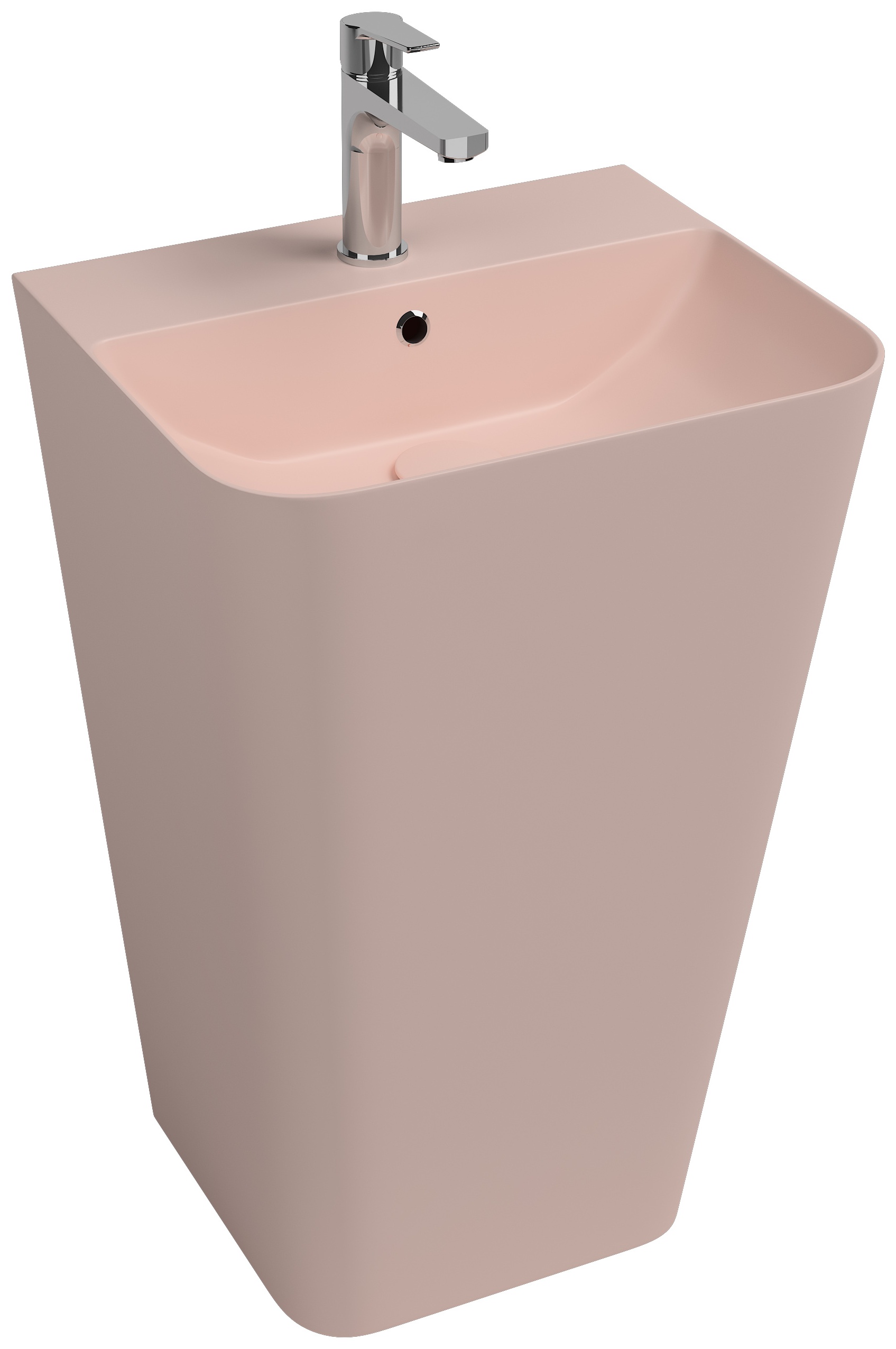 Sott Aqua Lavabo Monoblocco a Terra 50 cm Salmone