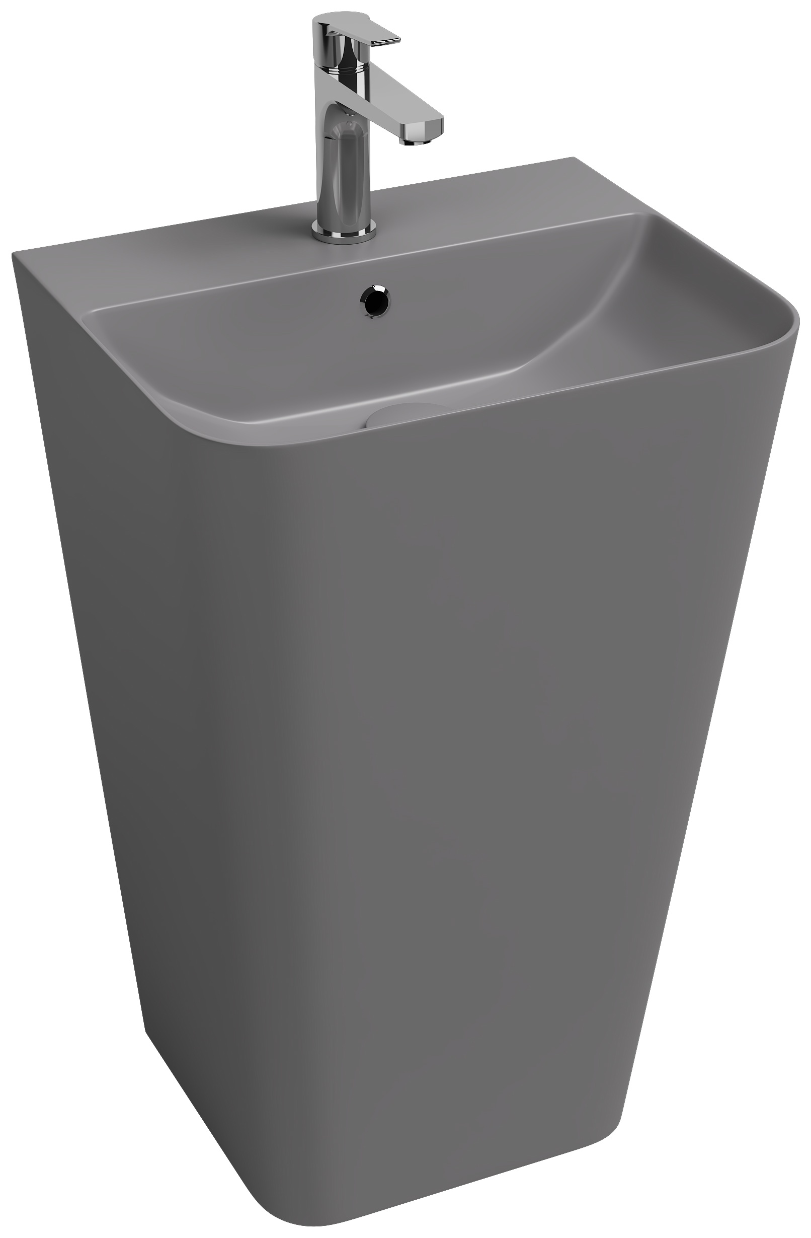 Sott Aqua Lavabo Monoblocco a Terra 50 cm Grigio Pietra