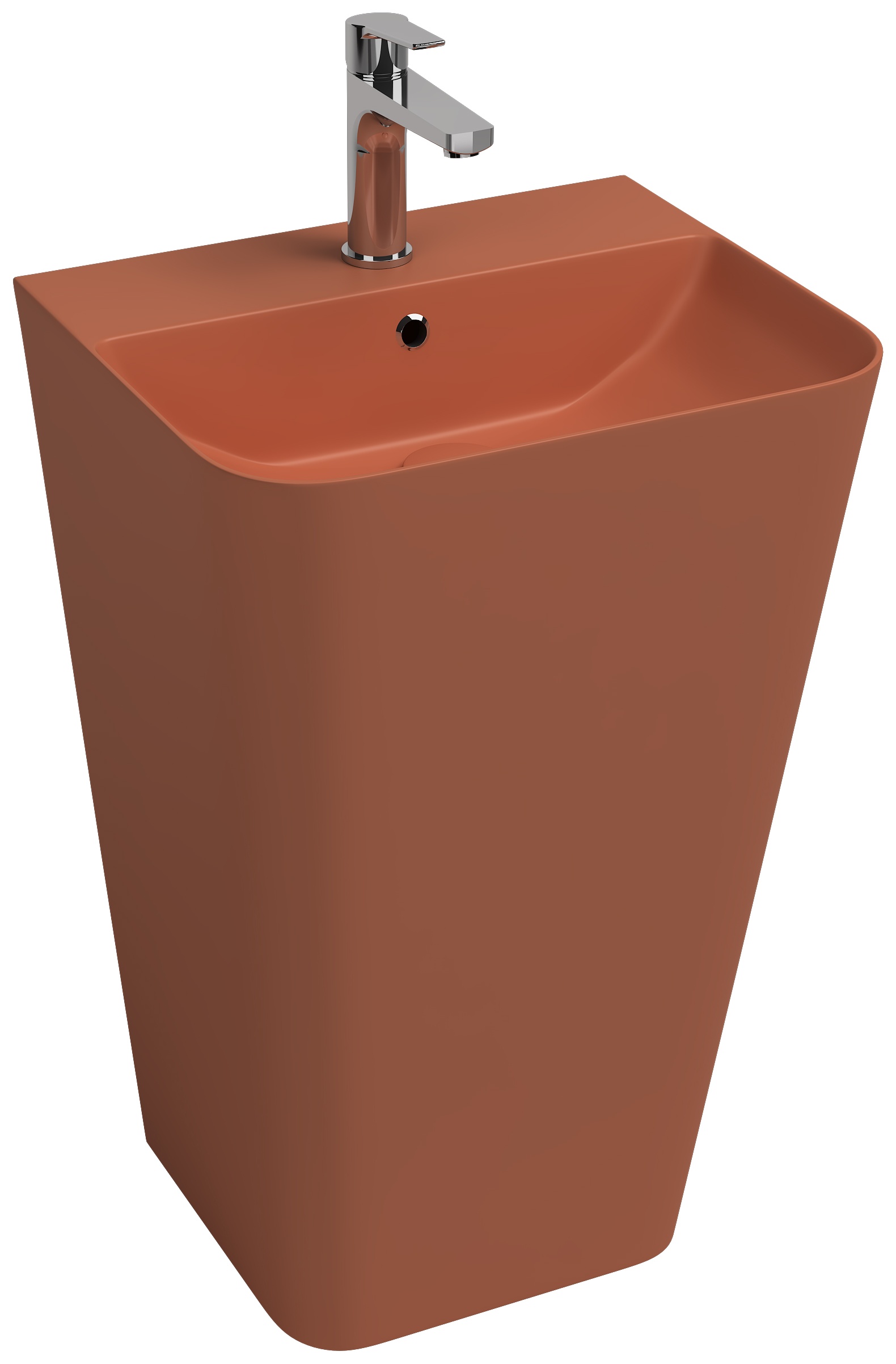 Sott Aqua Lavabo Monoblocco a Terra 50 cm Terracotta
