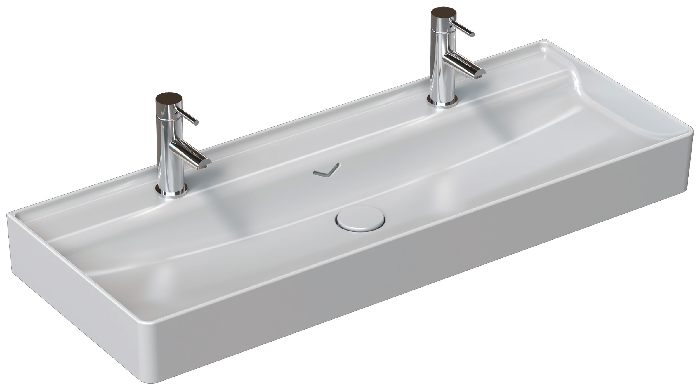 Vea Lavabo da Appoggio 121 cm Doppio Rubinetto