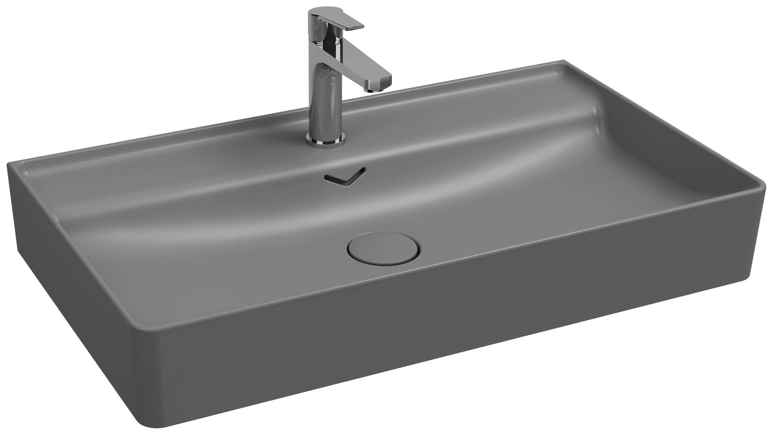 Vea Lavabo da Appoggio 81 cm Grigio Pietra