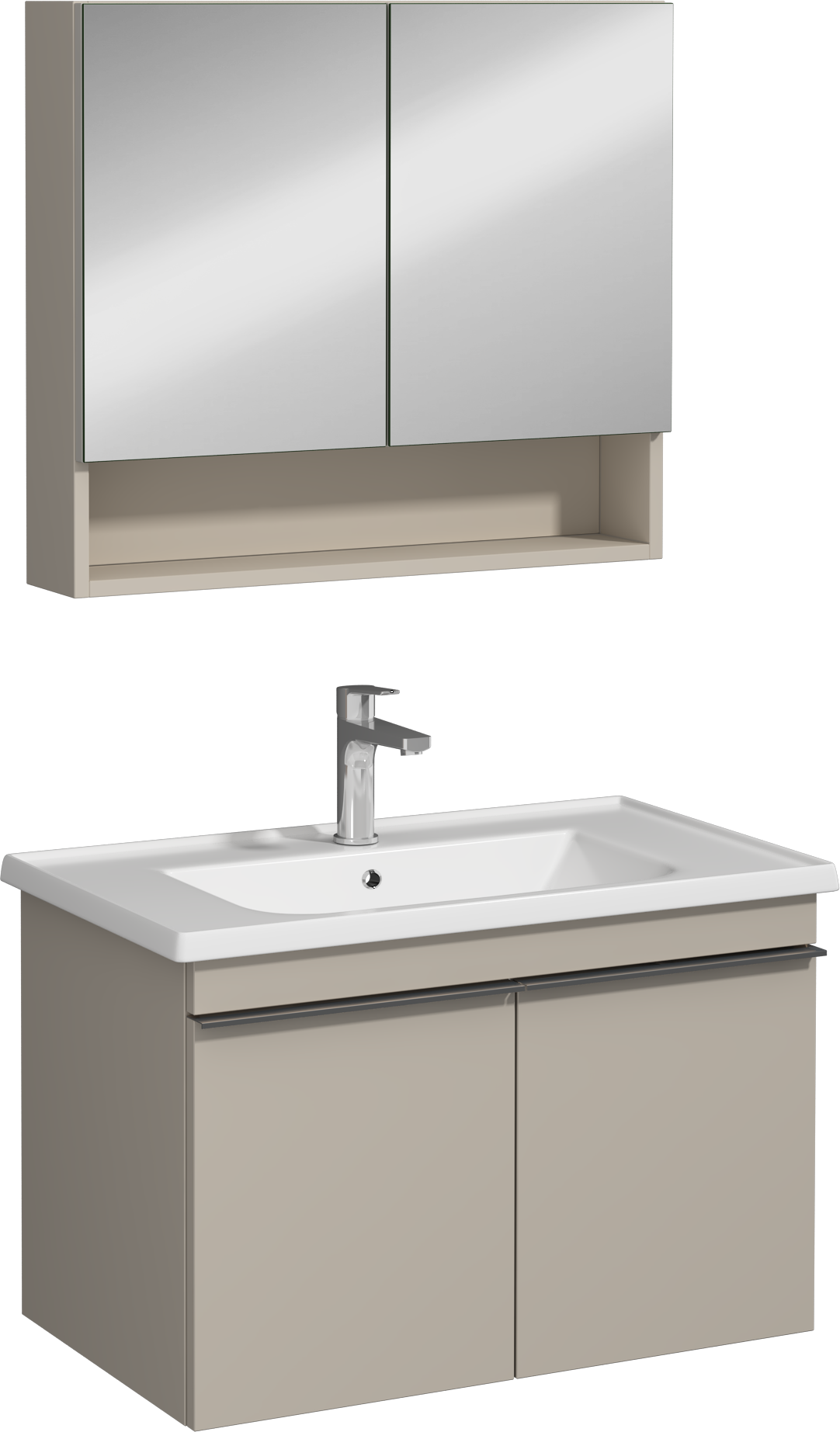 Terni Lavabo Dolabı Kül Gri 65 cm