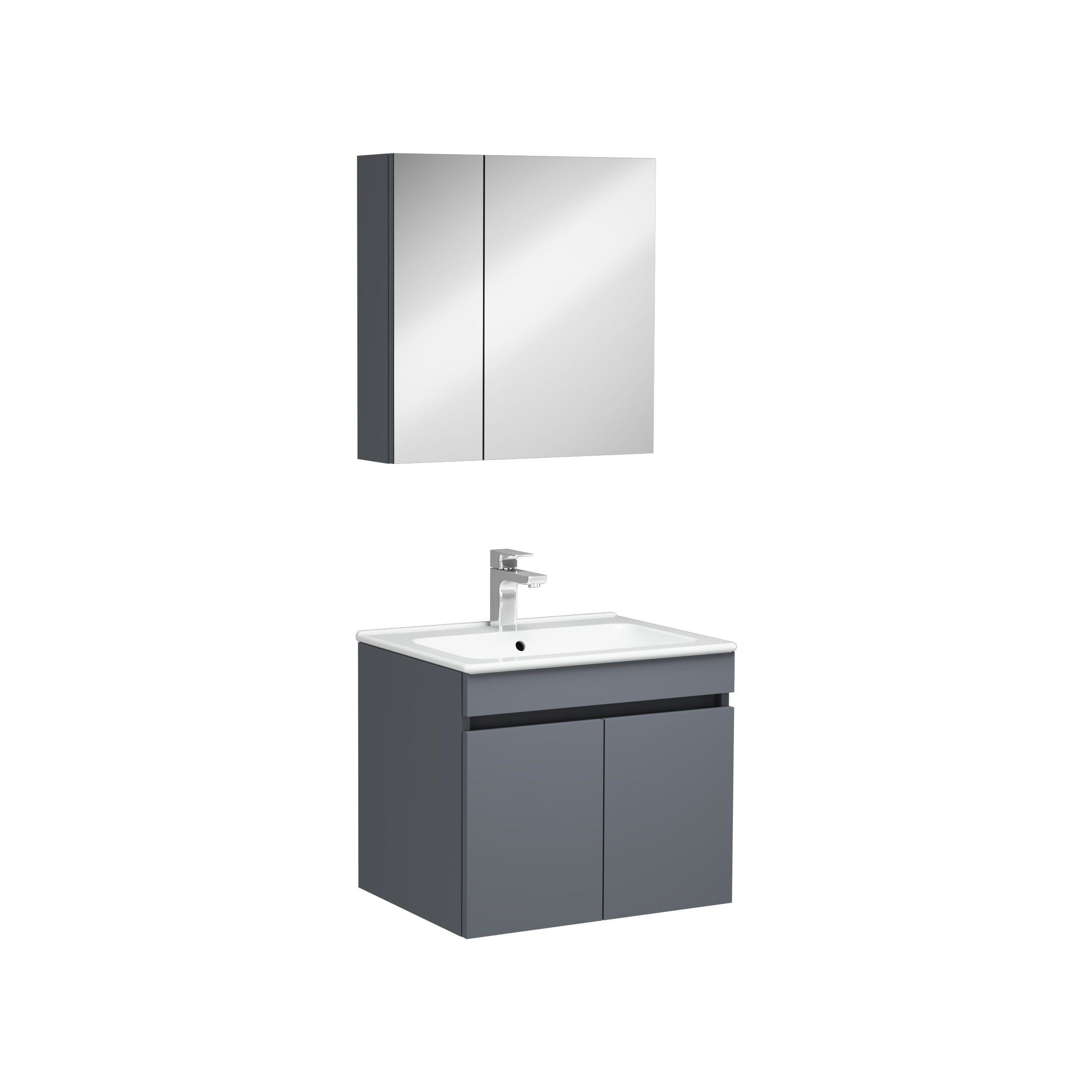 Tropea Lavabo Dolabı Antrasit 60 cm